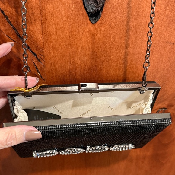 Bebe Black Sparkle Evening Bag - Picture 7 of 7